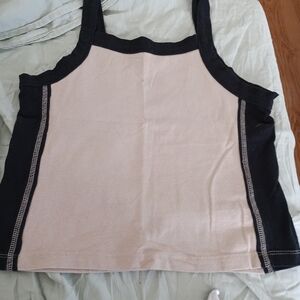 Pilcro Black and Cream Tank Top
